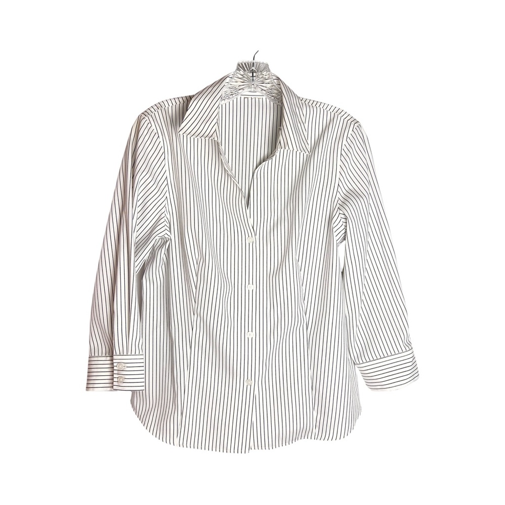Anne Klein 3/4 Sleeve Button Down Shirt Size M